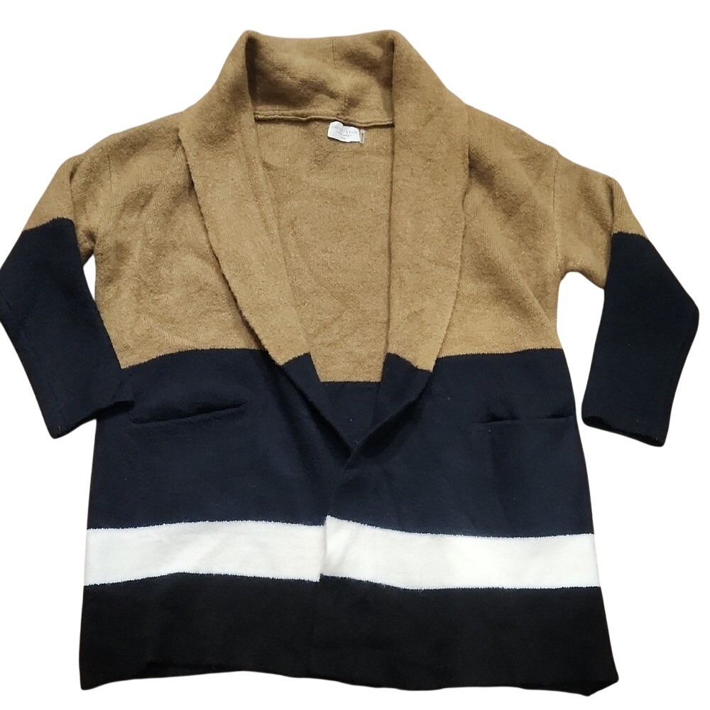 Dress Forum LA‎ Cozy Cabincore Earthy  Colorblock Oversized Cardigan M